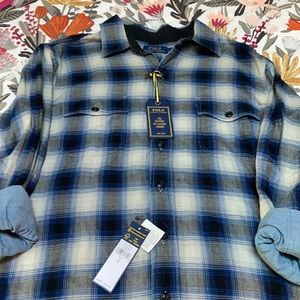NWT: Iconic flannel shirt by polo